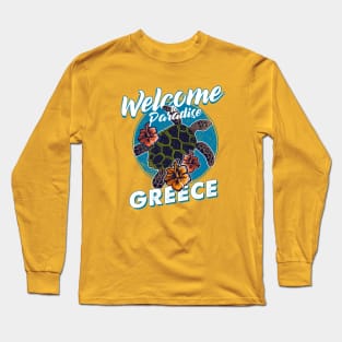 Welcome to paradise Greece Long Sleeve T-Shirt